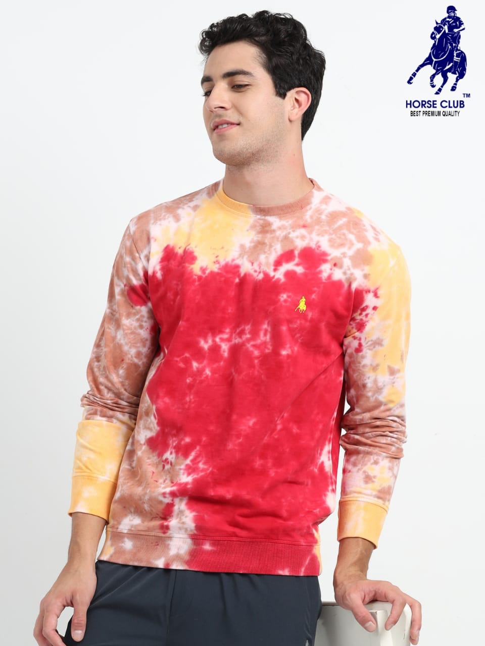 Men's Multicolor Tie-Dye Sweatshirt – Bold & Vibrant Style