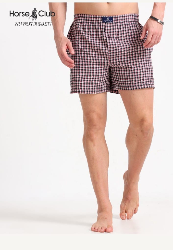 Men's Cotton Checkered Boxers